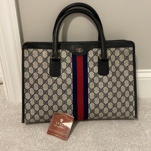 Vintage Gucci Purse Ophidia GG Top Handle Tote Bag